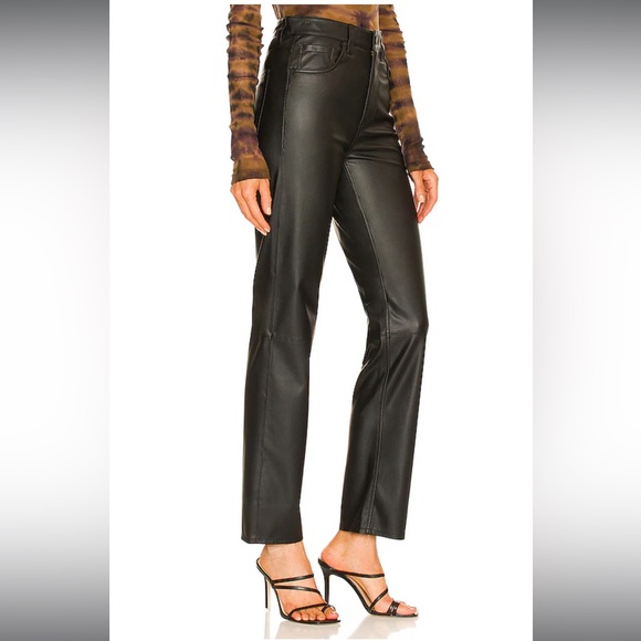 AG Alexxis Black Vegan Leather Pants - Picture 3 of 9